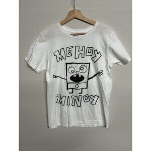 Sponge Bob Nickelodeon Doodle Bob White T-shirt Unisex Medium